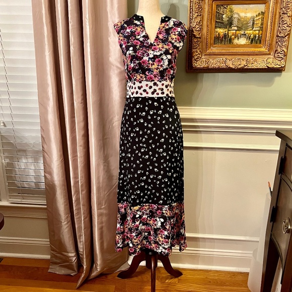 Nicole Miller Dresses & Skirts - $355 NWT Nicole Miller Collection Floral Silk Blend Midi Dress Size 6